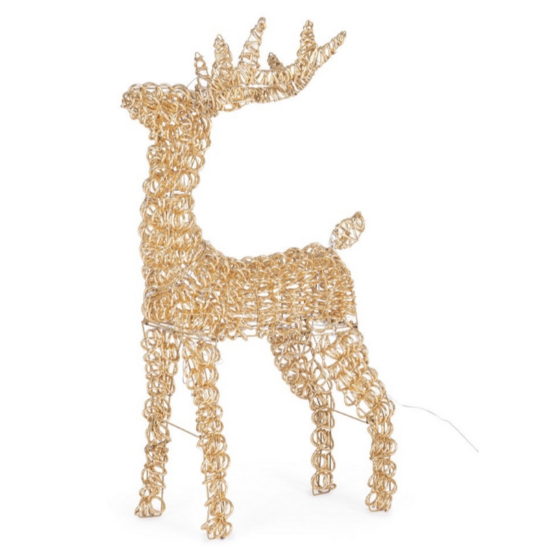 Renna luminosa di Natale con 600 led e alta 80 cm, perfetta come decorazione di Natale